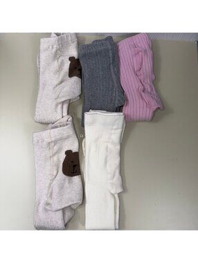 2-3T Girls Tights Bundle | GAP & No Brand | 5 Pairs | Neutral Colors